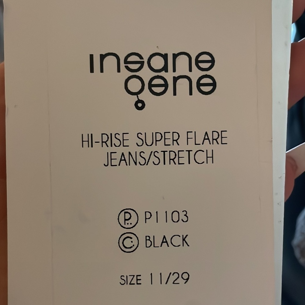 Insane Gene- Revival Black High Rise Super Flare size 11 - Picture 8 of 10